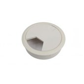 CABLE PORT 80MM ROUND WHITE