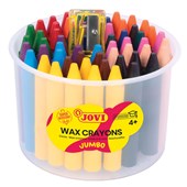 JOVI WAX CRAYONS ASSORTED COLOURS BOX 60