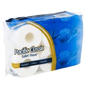 PACIFIC C2400 CLASSIC TOILET TISSUE 2 PLY W100MM X L110M 400 SHEETS PER ROLL PACK 6