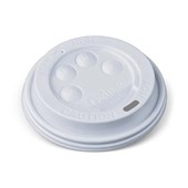 DISPOSABLE CUP LID RIPPLE WRAP 240ML WHITE PACK 100