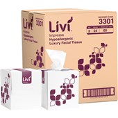 LIVI IMPRESSA FACIAL TISSUE CUBE 3PLY 65 SHEET