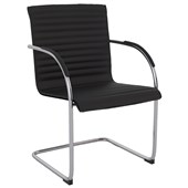 KNIGHT MATRIX VISITOR CHAIR CANTILEVER FRAME UPHOLSTERED PU COVER BLACK