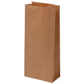 HEAVY DUTY PAPER BAG NO1 BLOCK BOTTOM W125 X H270 X D75MM BROWN PACK 500