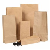 UNIBAG HEAVY DUTY PAPER BAG NO7 BLOCK BOTTOM W255 X H560 X D140MM BROWN PACK 200