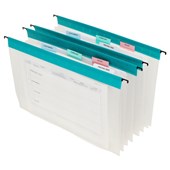 MARBIG EXPANDING SUSPENSION FILES FOOLSCAP PP CLEARBLUE PACK 5