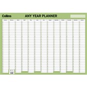 COLLINS WALL PLANNER ANY YEAR 695 X 495MM LAMINATED
