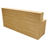 ZEALAND RECEPTION COUNTER WITH DESK NELSON W2400 X D700 X H1125MM TAWA