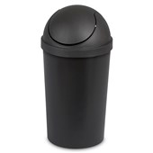 STERILITE SWING TOP TIDY ROUND 114L BLACK