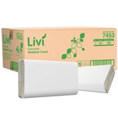 LIVI BASICS 7453 WIDE FOLD PAPER TOWEL 1PLY 180 SHEET CARTON 20