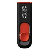 ADATA C008 FLASH DRIVE USB 20 RETRACTABLE 16GB BLACKRED