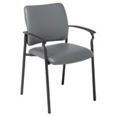 EDEN POLO PLUS VISITOR CHAIR BLACK FRAME WITH ARMS CHARISMA GUNMETAL