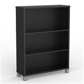 KNIGHT CUBIT BOOKCASE 2 SHELVES W900 X D315 X H1200MM BLACK