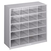 PRECISION 20 COMPARTMENT PIGEONHOLE CABINET W1037 X D386 X H940MM SILVER GREY