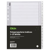 OKIN PP INDICES 131 TABS A4 WHITE