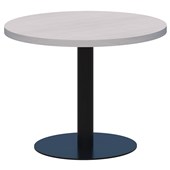 ACCENT CLASSIC COFFEE TABLE ROUND D600 X H450MM BLACK BASE SILVER STRATA TOP