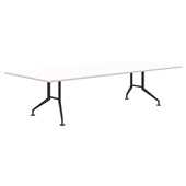 ACCENT SHOT BOARDROOM TABLE L3000 X D1200MM BLACK BASE SNOW TOP