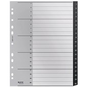 LEITZ RECYCLED POLYPROPYLENE INDICES 120 TAB A4 BLACK