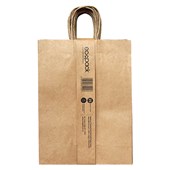 ECOPACK TWISTED HANDLE PAPER BAGS MEDIUM W260 X H360MM PACK 25