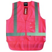 ESKO GOOD2GLOW SAFETY VEST DAYNIGHT WITH POCKETS LARGE HIVIS PINK