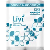 LIVI ESSENTIALS COMMERCIAL PAPER TOWEL 2PLY TWIN PACK