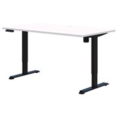 ACCENT RAPID ELECTRIC DESK 1800X800MM BLACK FRAME SNOW VELVET TOP