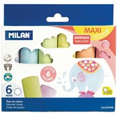 MILAN NON DUST MAXI CHALK PACK 6