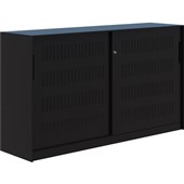 FORTIS STORAGE SLIDING DOOR CABINET LOCKING H1020 X L1800MM BLACK