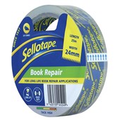 SELLOTAPE BOOK REPAIR TAPE W24MM X L25M TRANSPARENT