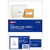AVERY 938203 L7167 GENERAL USE LABEL LASERINKJET 1UP WHITE PACK 100