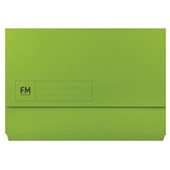 FM DOCUMENT WALLET FOOLSCAP GREEN