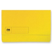 FM DOCUMENT WALLET FOOLSCAP YELLOW
