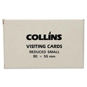 COLLINS VISITING CARDS REDUCED SMALL W90 X L55MM WHITE PACK 52