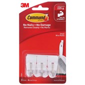 COMMAND ADHESIVE UTENSIL HOOK WHITE PACK 3 HOOKS AND 4 STRIPS