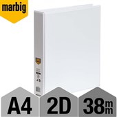 MARBIG CLEARVIEW INSERT RING BINDER 2D 38MM A4 WHITE