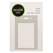 DIXON CARD HOLDER SOFT POUCH PORTRAIT W63 X H88MM CLEAR PACK 10
