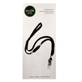 DIXON LANYARD FLAT STYLE WITH ALLIGATOR AND BREAKAWAY CLIP BLACK PACK 10