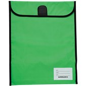 WARWICK HOMEWORK BAG HOOK AND LOOP W290 X H360MM LARGE FLUORO LIME