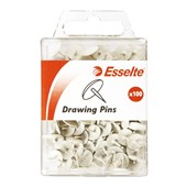 ESSELTE DRAWING PINS WHITE PACK 100