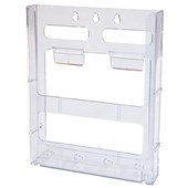 DEFLECTO BROCHURE HOLDER A4 MODULAR FREE STANDINGWALL MOUNT PORTRAIT CLEAR