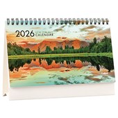 COLLINS DESK CALENDAR FLIP OVER W210 X L150MM WIRO BOUND EVEN YEAR