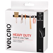 VELCRO STICK ON TAPE HEAVY DUTY HOOK AND LOOP 50MM X 25M BLACK