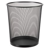 ESSELTE METAL MESH WASTE BIN 10 LITRE BLACK