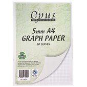 OPUS C022Y GRAPH PAPER PAD 5MM A4 50 LEAF