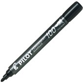 PILOT SCA100 PERMANENT MARKER BULLET 10MM BLACK