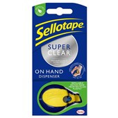 SELLOTAPE OFFICE TAPE DISPENSER CRYSTAL CLEAR 18MM X 15M